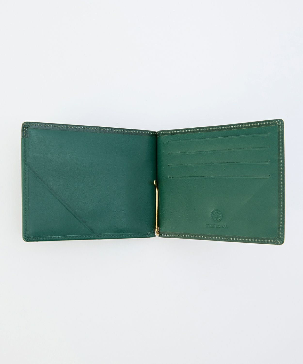 Glenroyal | Money Clip With Coin Pocket Dark Green Cordovan