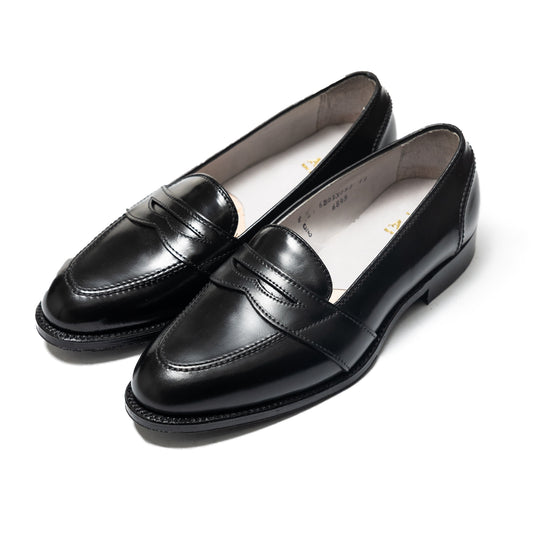Alden | 6845 Full Strap Penny Loafer Black Shell Cordovan