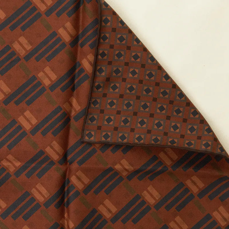 Holliday & Brown | Double Face Bright Sand Pattern Pocket Square 41458 3