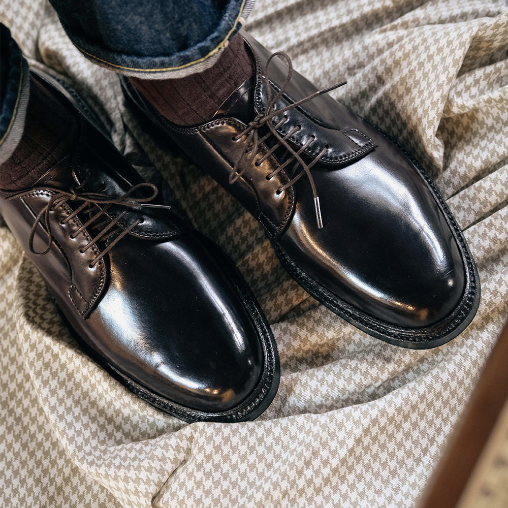 Alden | 9901 Plain Toe Blucher Black Shell Cordovan