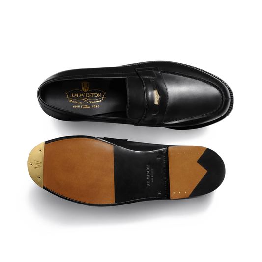 J.M.Weston | 180 Loafer Black Box Calf Anniversary Edition