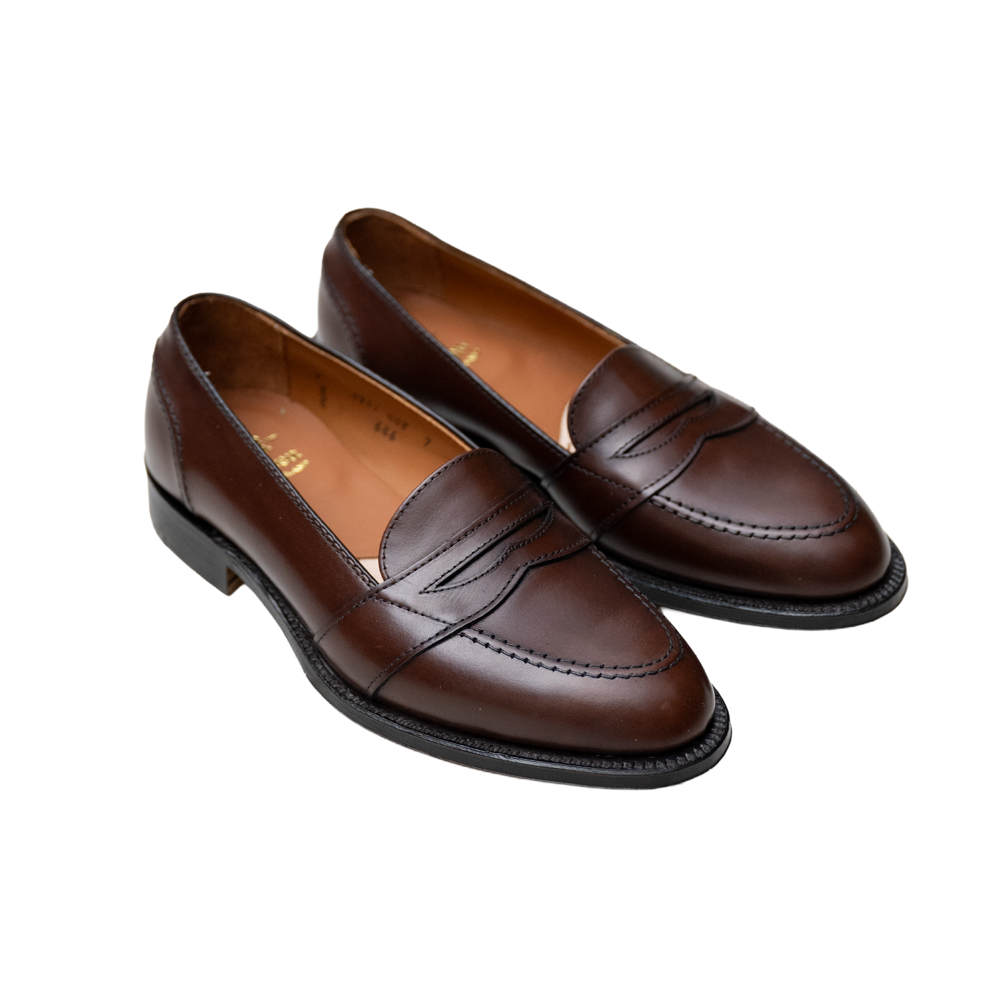 Alden 686 10D フルストラップペニーローファー Alden | 686 Full Strap Penny Loafer Dark Brown Calf – OAKROOM