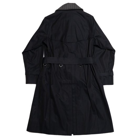 Coherence | AL II Gabardine Trench Coat Dark Blue