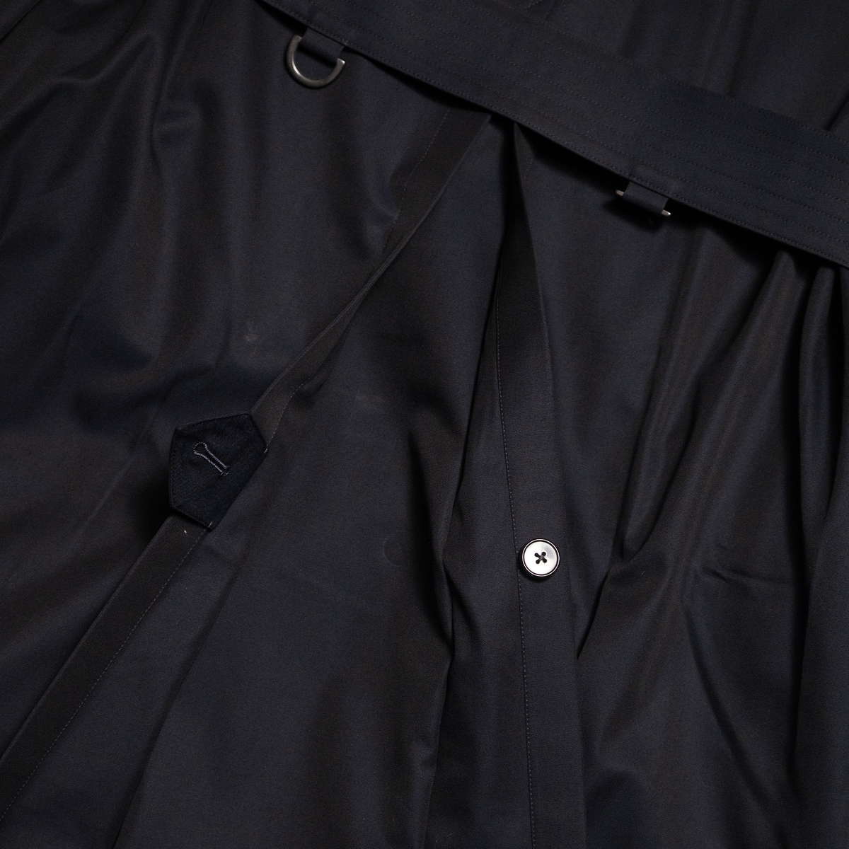 Coherence | AL II Gabardine Trench Coat Dark Blue