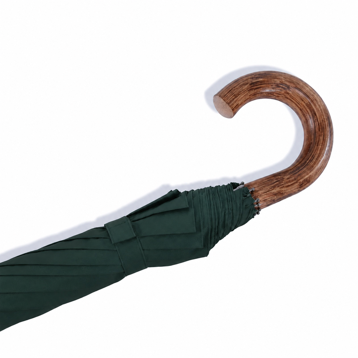 Fox Umbrella | Calma Crook Handle Telescopic Green
