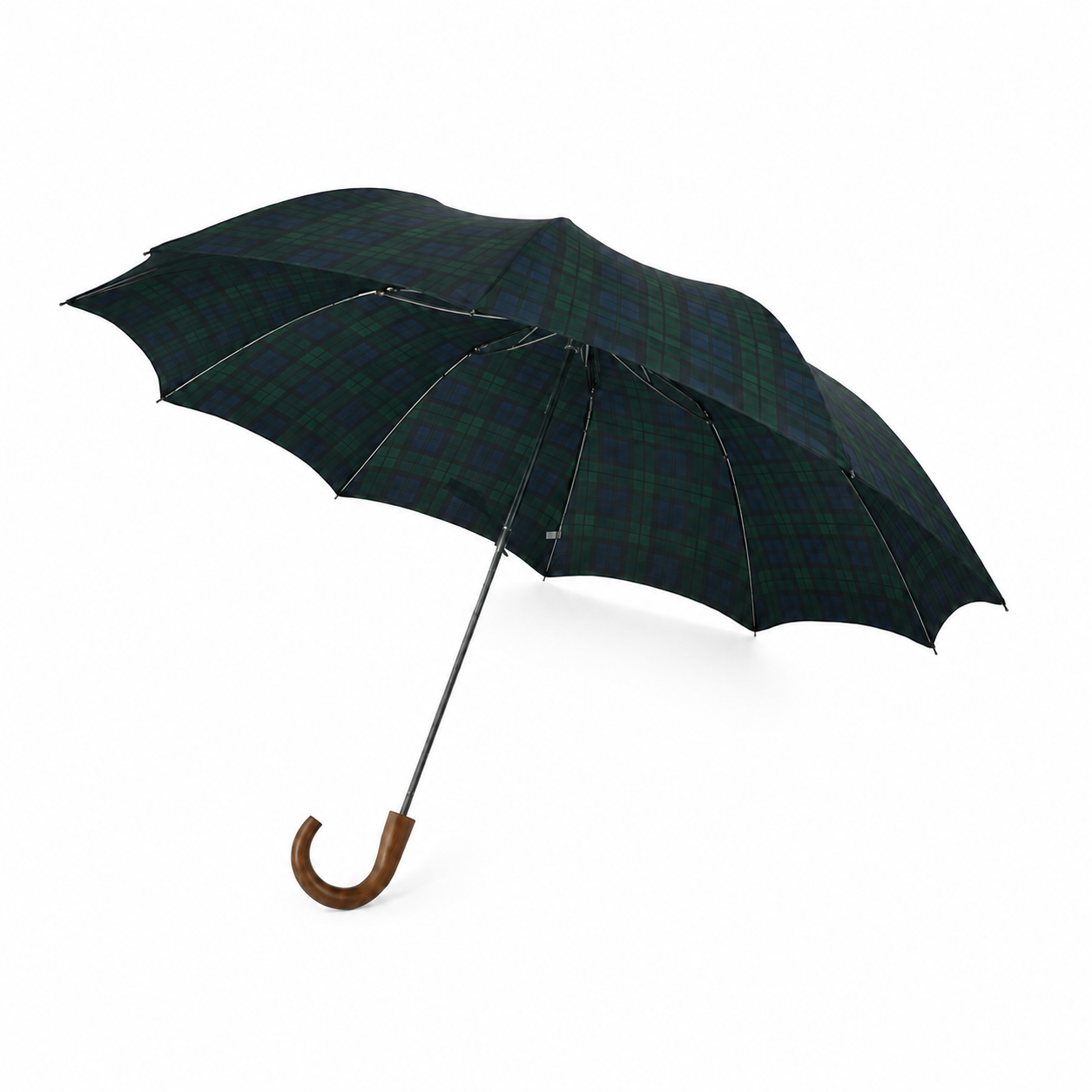 Fox Umbrella | Maple Crook Handle Telescopic Black Watch