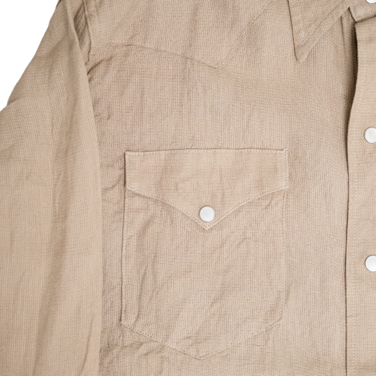 Coherence | Abiquiu Western Shirt Aerocloth Linen Beige