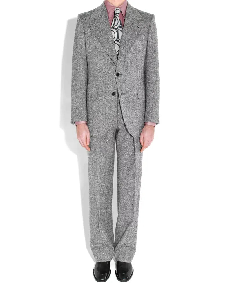 Husbands Paris | Single Breasted Jacket in Black & White Tweed