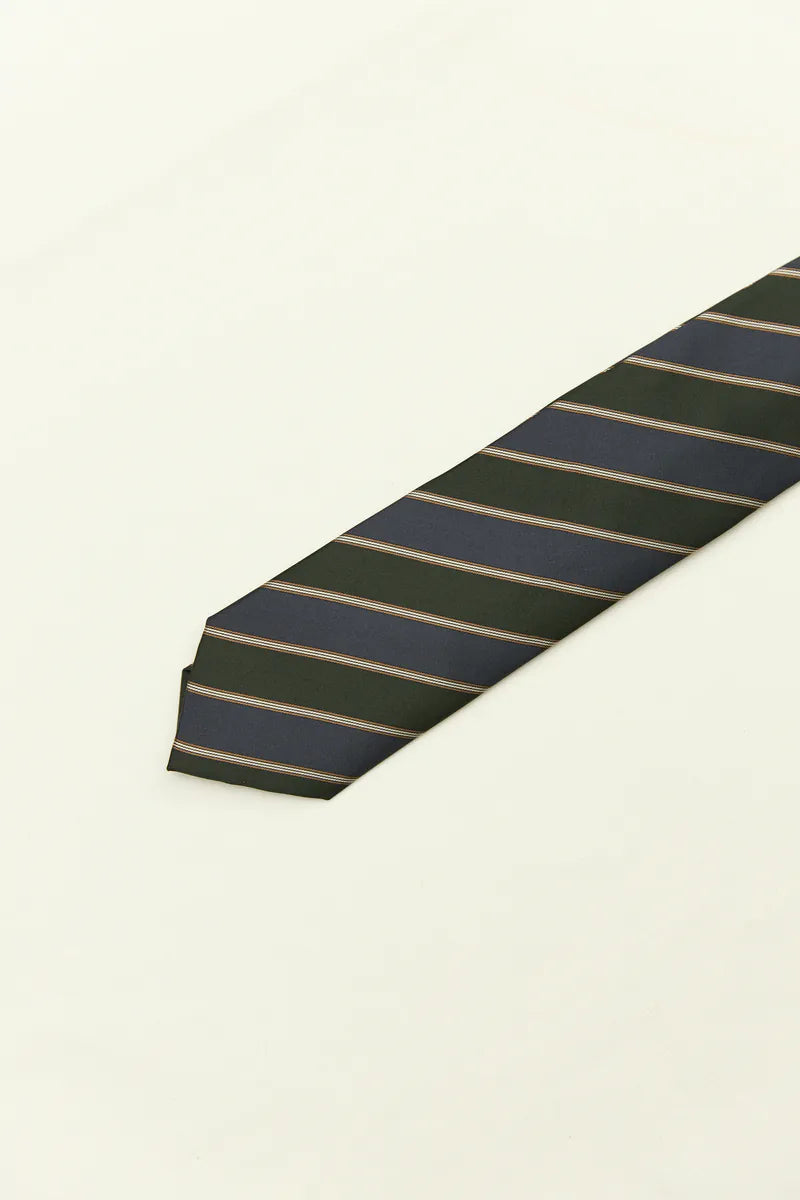 Holliday & Brown | Aegean & Green Stripe Tie FC383 5