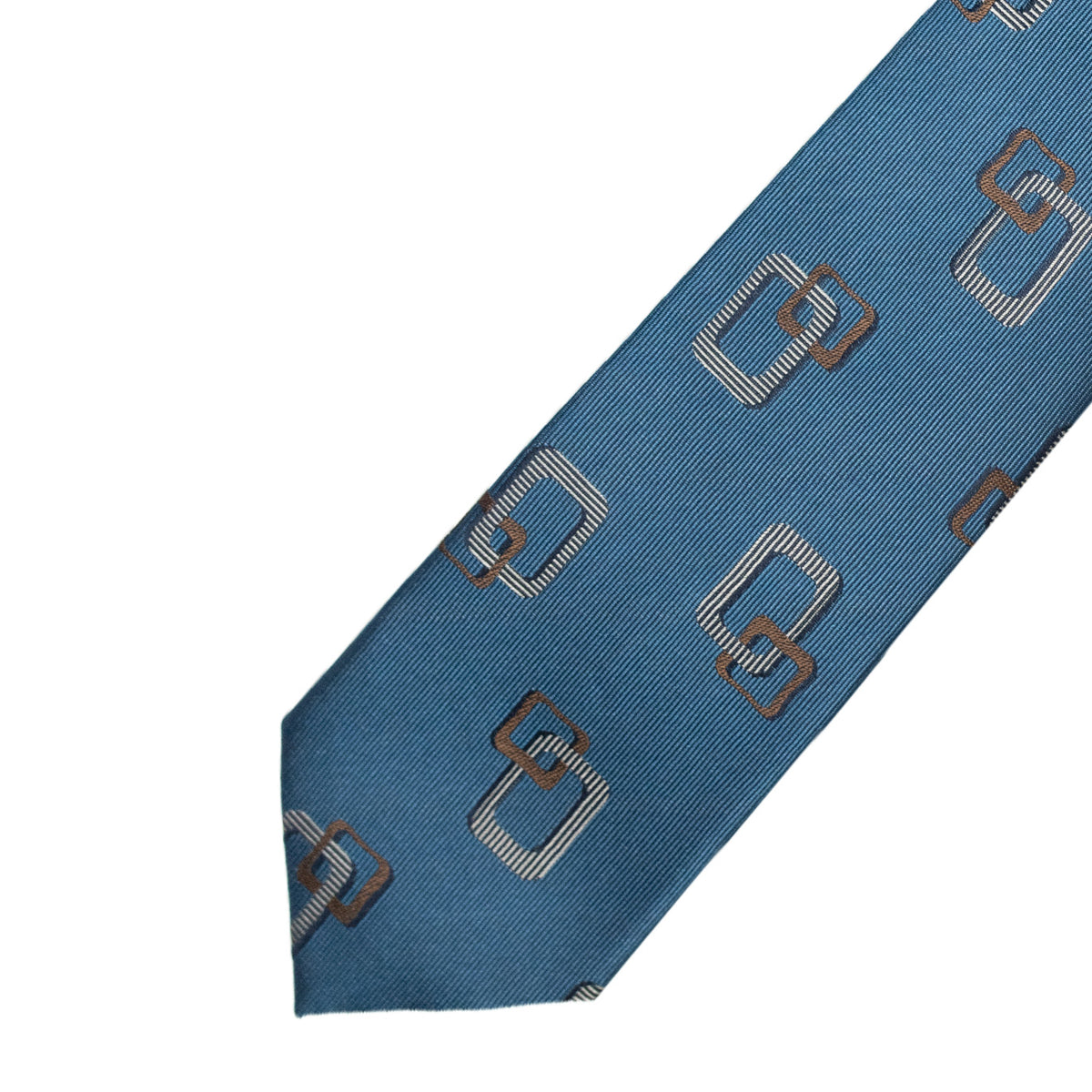 Holliday & Brown | Square Geometric Tie Rust E25214