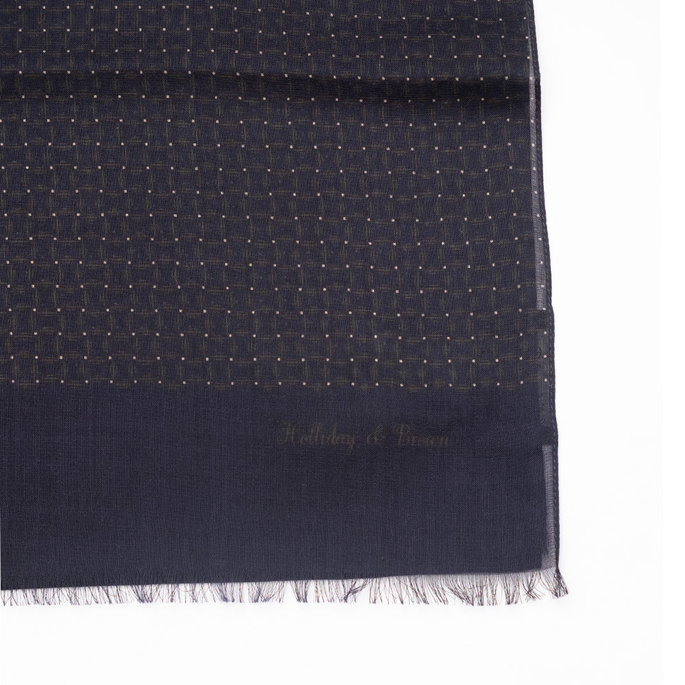 Holliday & Brown | Wool Silk Scarf Dotted Pattern 55404 6