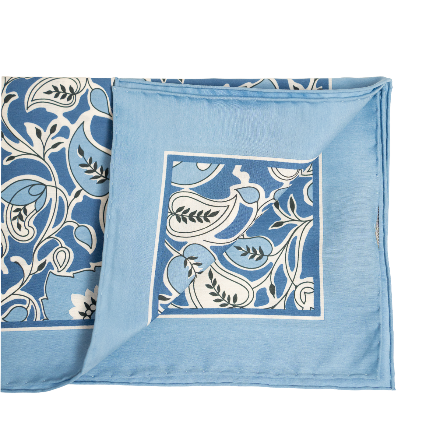 Holliday & Brown | 100th Anniversary Cotton & Silk Neckerchief Floral Sky 58178 2