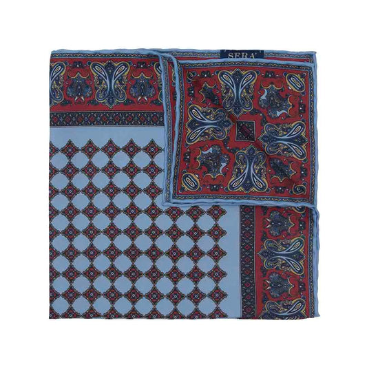 Serà Fine Silk | Ravenna Light Blue Silk Pocket Square