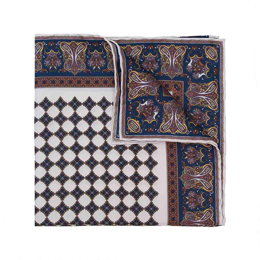 Serà Fine Silk | Ravenna White Silk Pocket Square