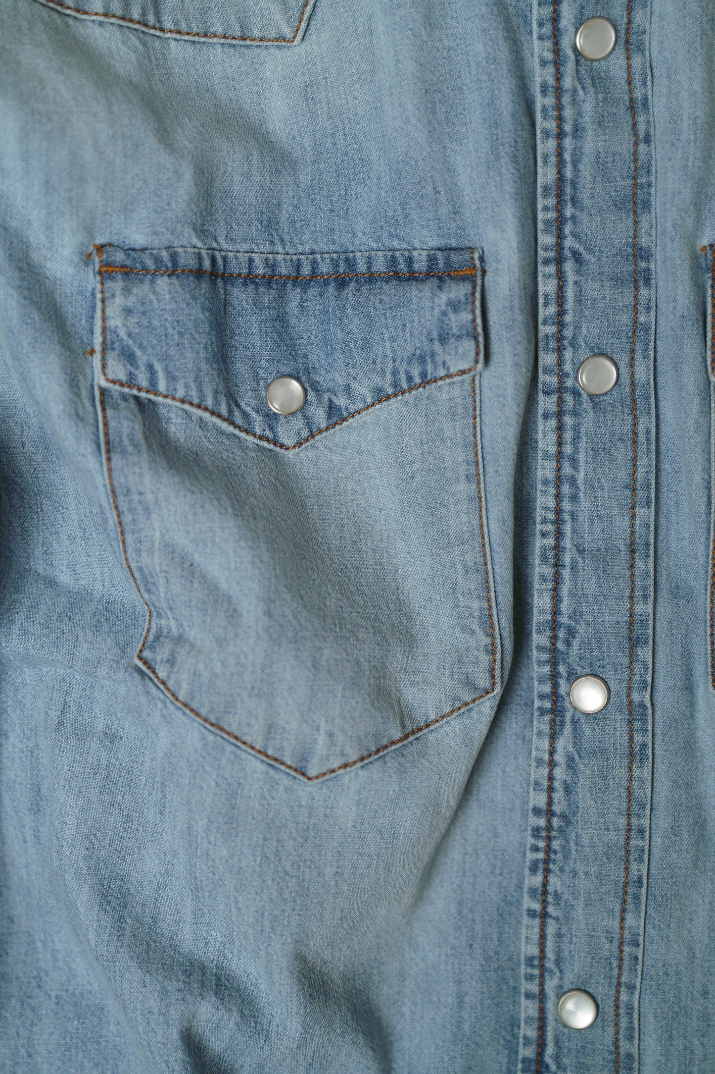 Husbands Paris | Selvedge Denim Stone Washed Western Shirt