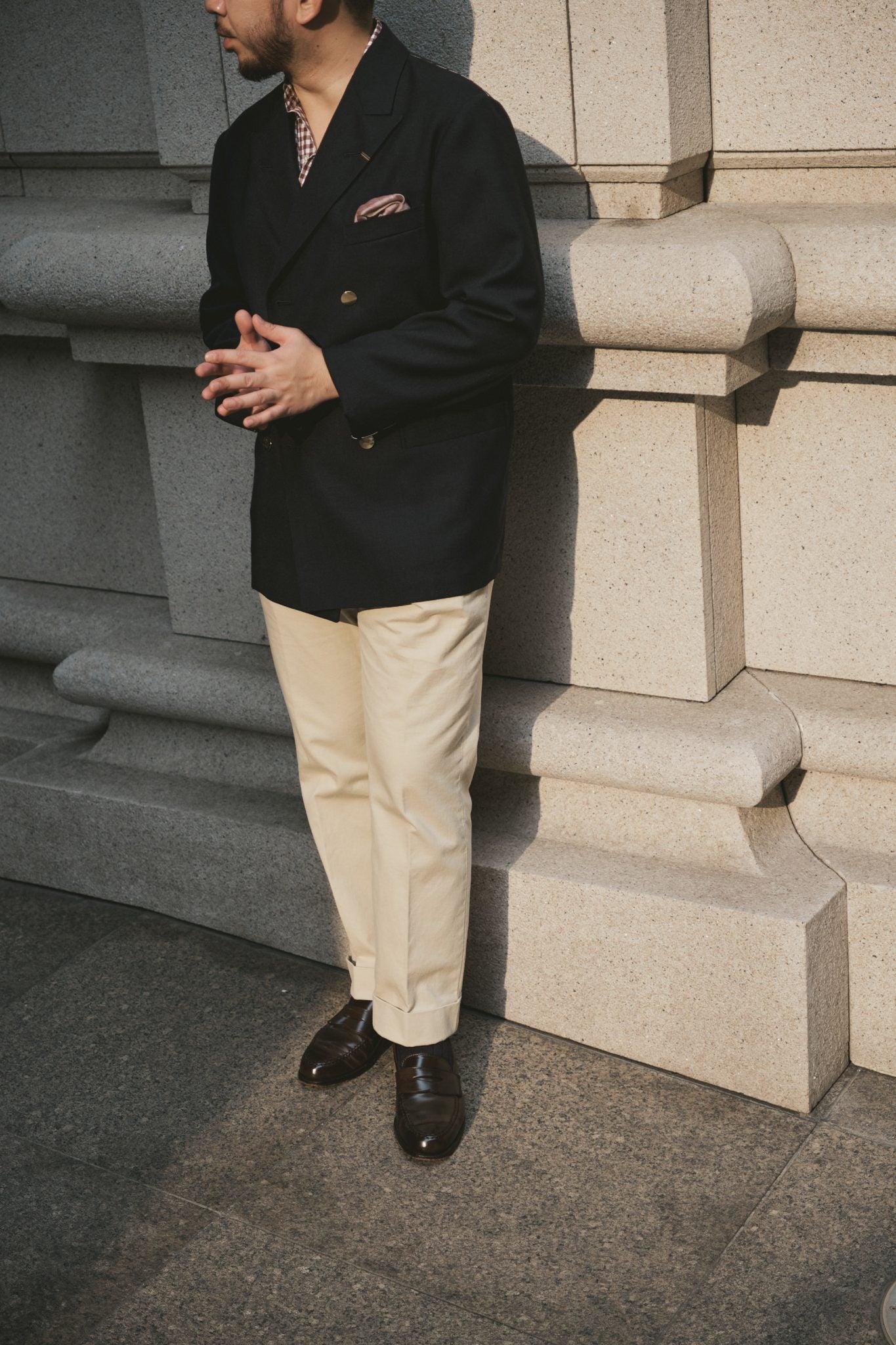 Orbium | Pij Reefer DB Gold Buttons Dark Navy