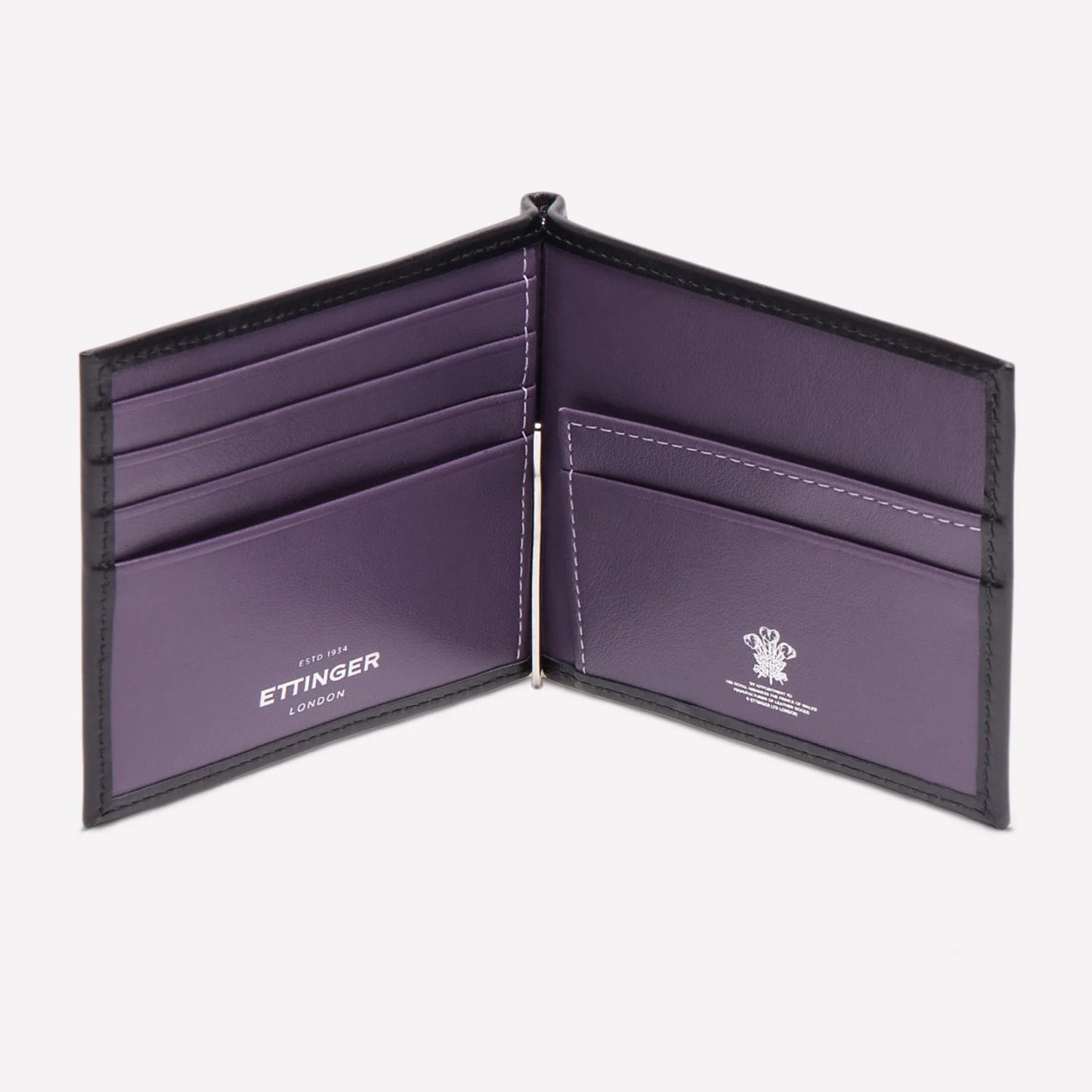 Ettinger | Sterling Money Clip Wallet Purple