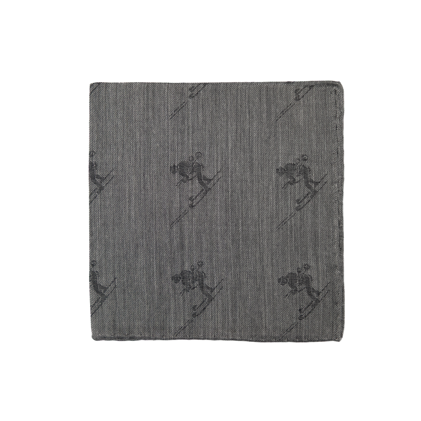 Simonnot Godard | Skieur Gris Pocket Square