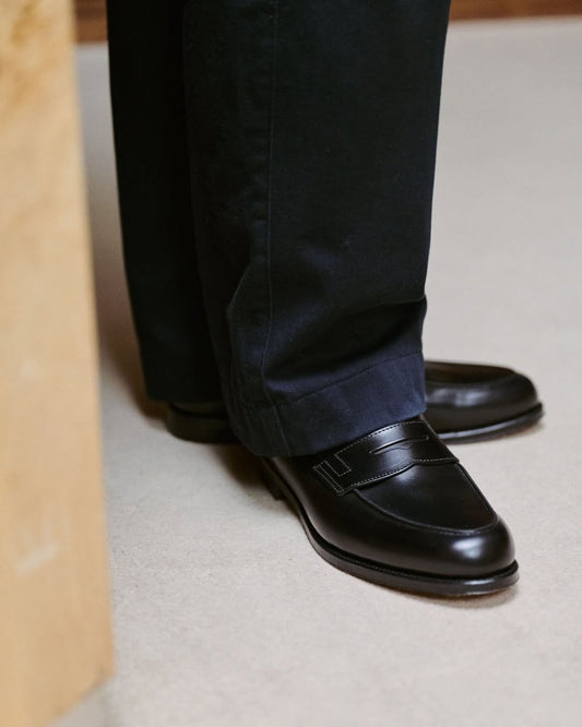 Crockett & Jones | Grantham Penny Loafer Black Calf