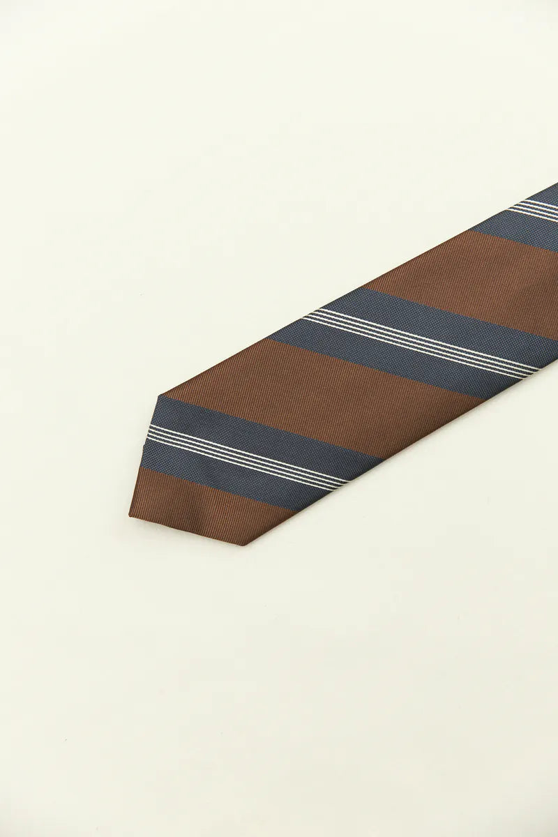 Holliday & Brown | Bold Stripes Multi Color Sand Brown W8264 4