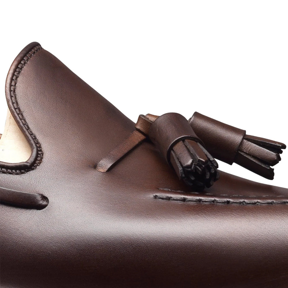 Crockett & Jones | Cavendish Tassel Loafer Dark Brown Burnished Calf