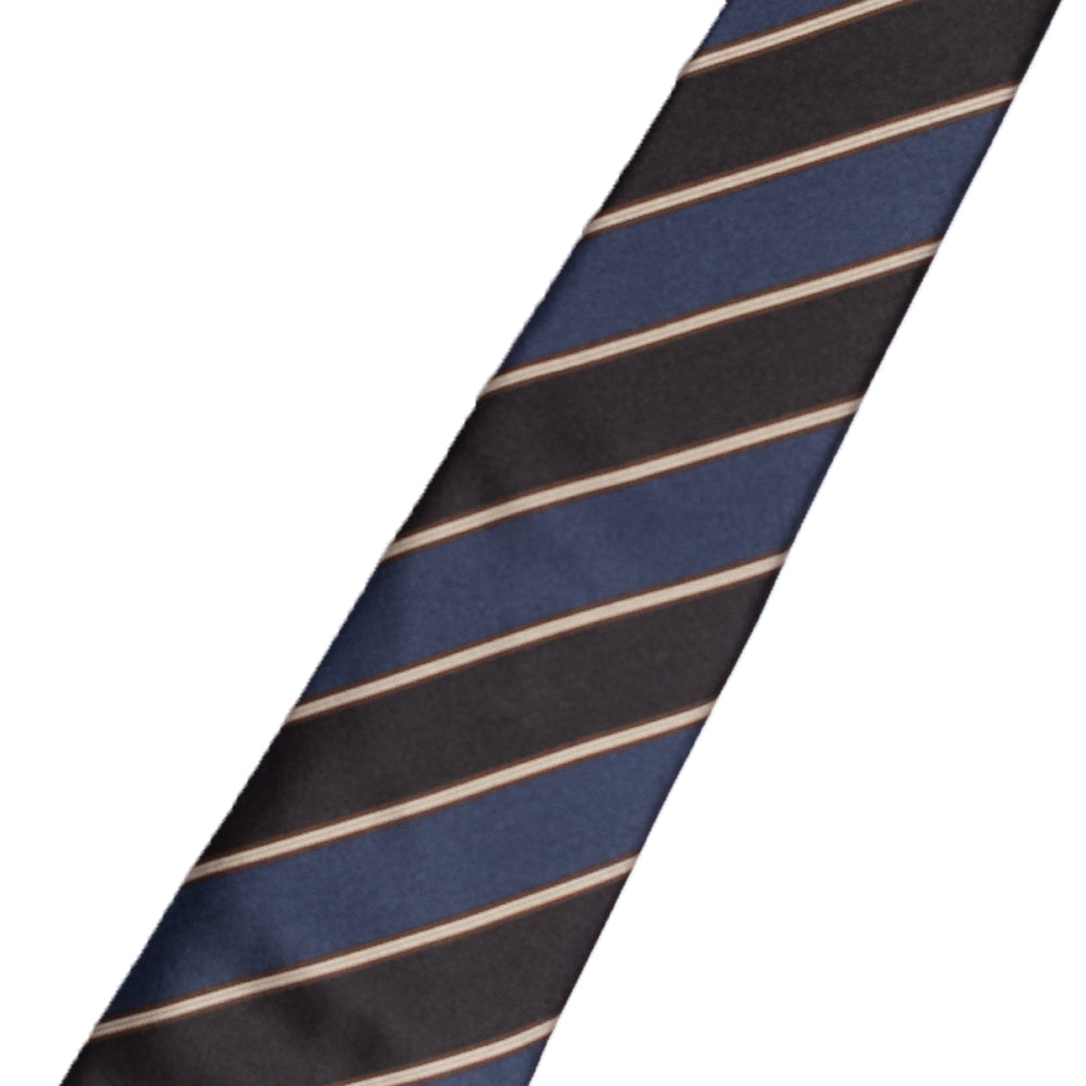 Holliday & Brown | Blue & Black Stripe Tie FC383 1