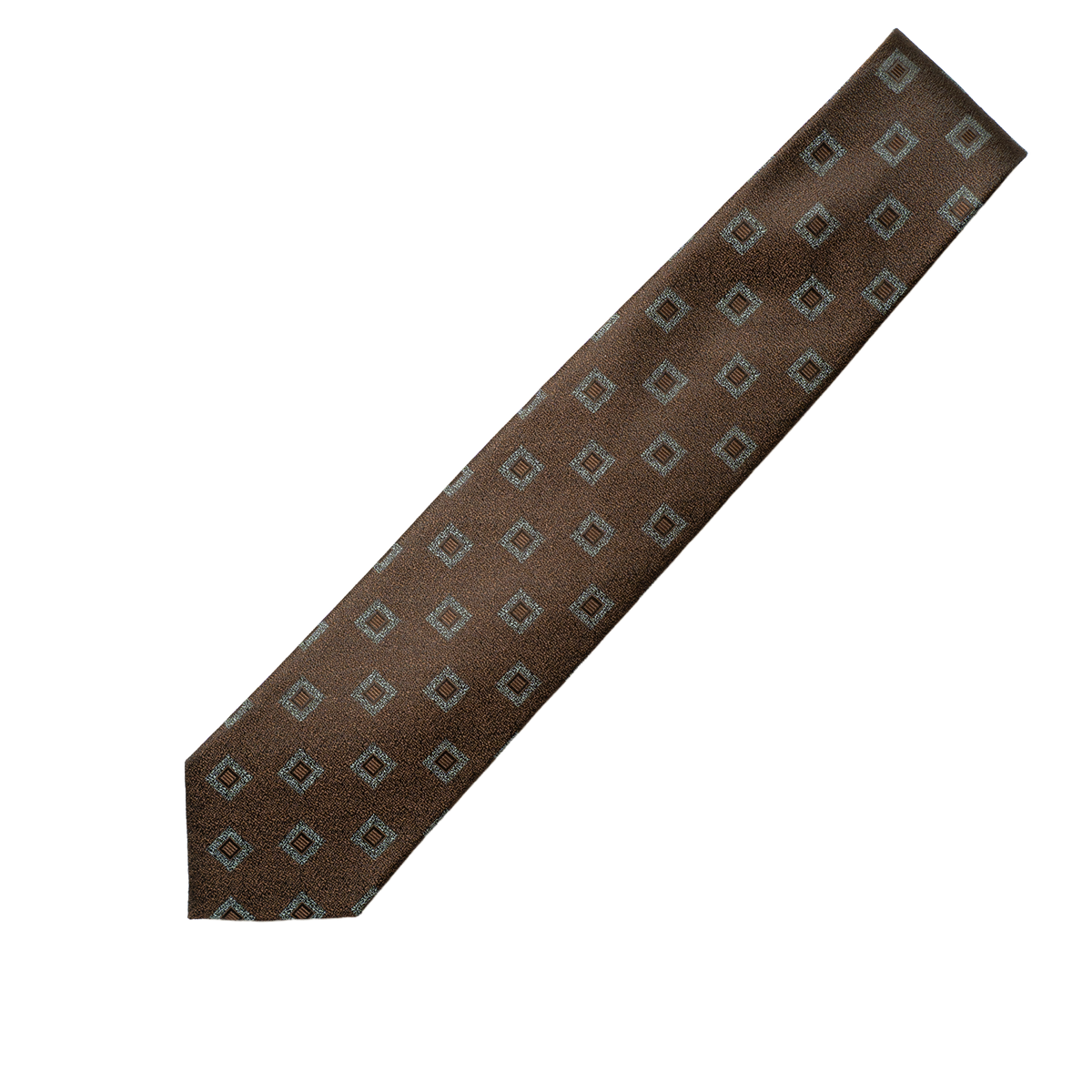 Holliday & Brown | Square Geometric Tie Rust E25214