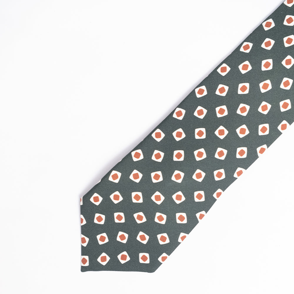 Holliday & Brown | Square Geometric Tie Forest E25213
