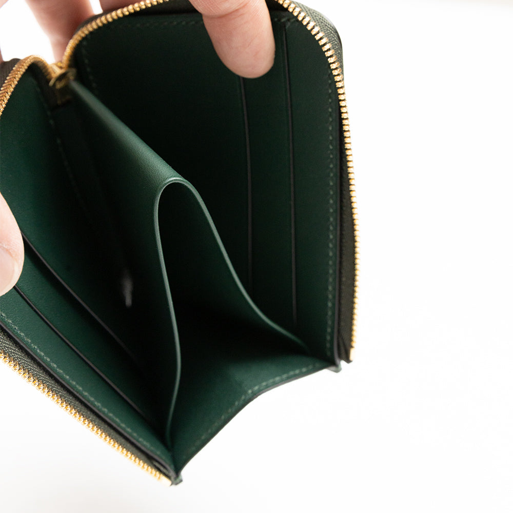 Crevaleathco | Douglas Goat Leather L-Zip Wallet