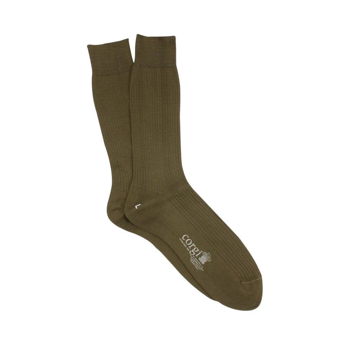Corgi | Mercerised Cotton Socks Hunter Green