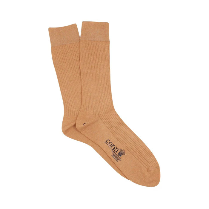 Corgi | Mercerised Cotton Socks Camel