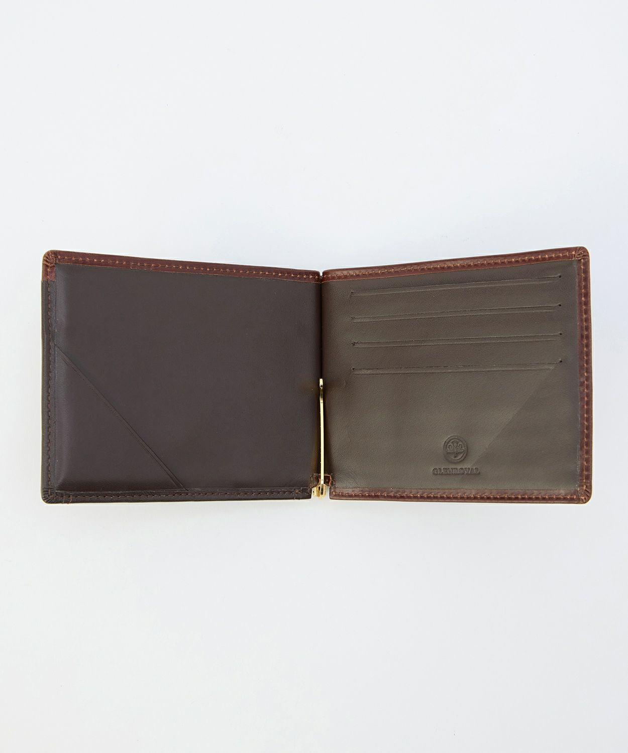 Glenroyal | Money Clip With Coin Pocket Bordo Cordovan