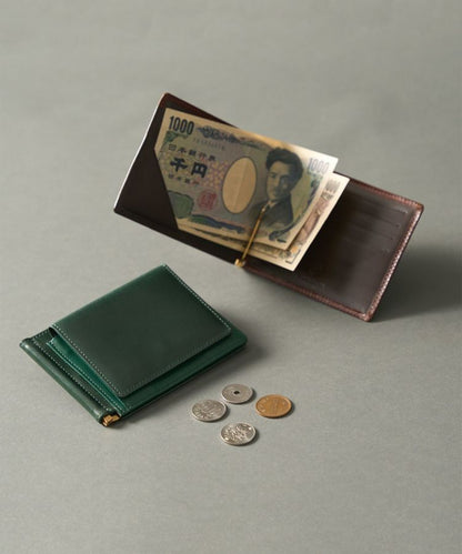 Glenroyal | Money Clip With Coin Pocket Bordo Cordovan