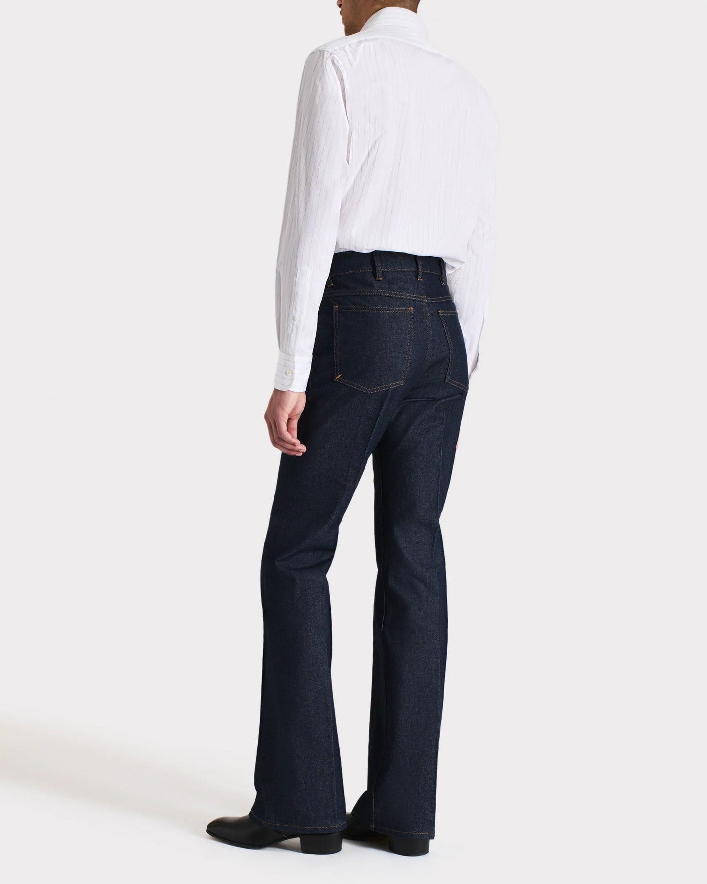 Husbands Paris | Flared High Waisted Jeans In Denim Indigo