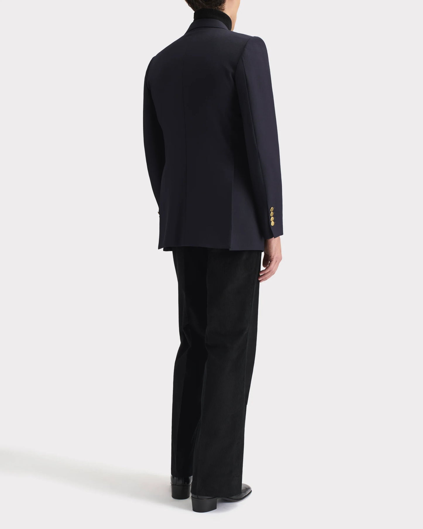 Husbands Paris | Double Breasted Jacket in Wool Twill Navy