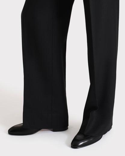 Husbands Paris | Double-Breasted Suit in Wool Twill Black