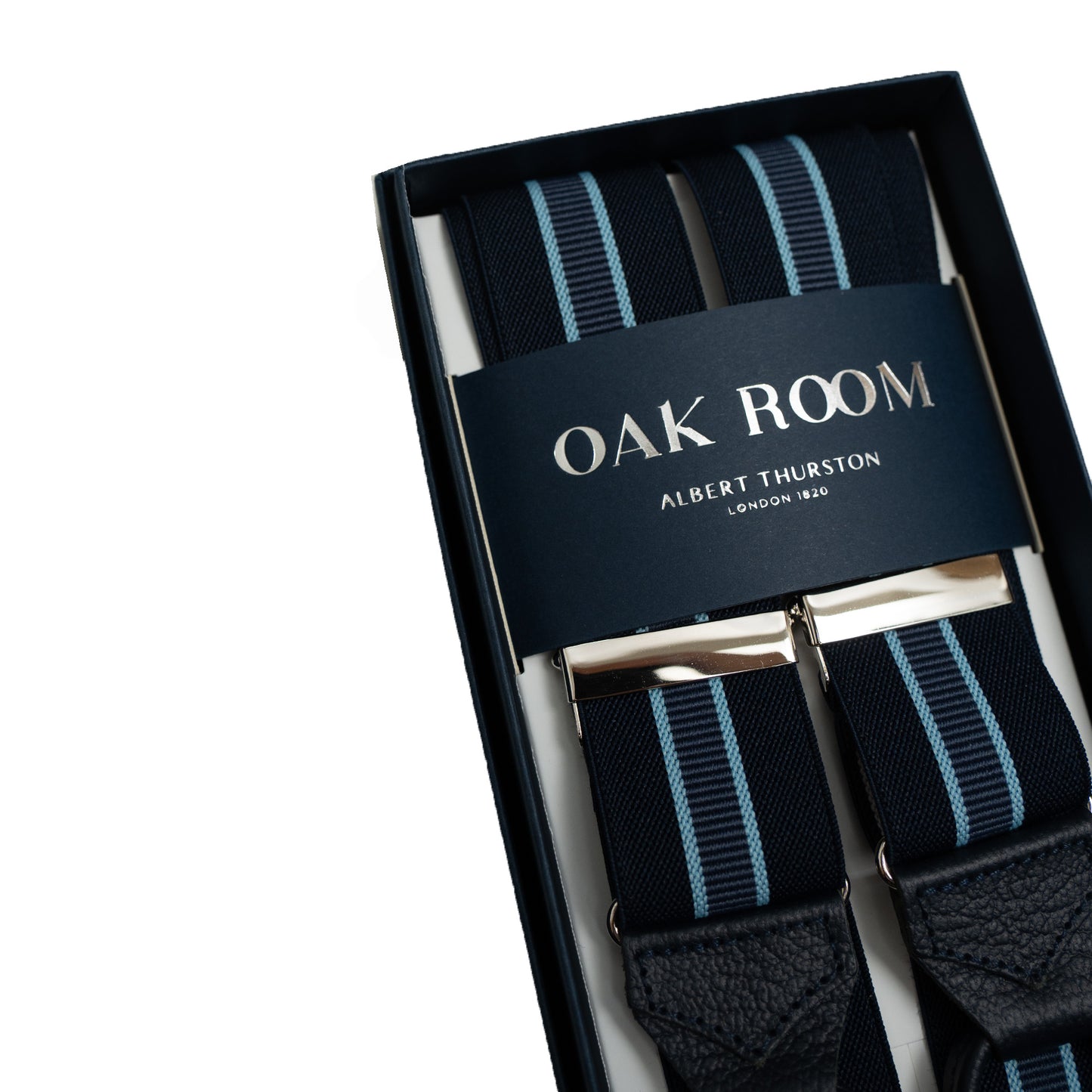 Albert Thurston | Navy & Blue Stripe Braces