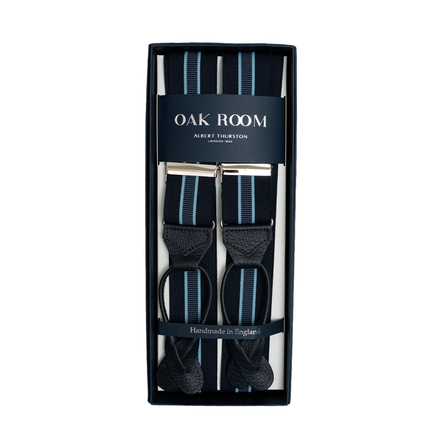 Albert Thurston | Navy & Blue Stripe Braces