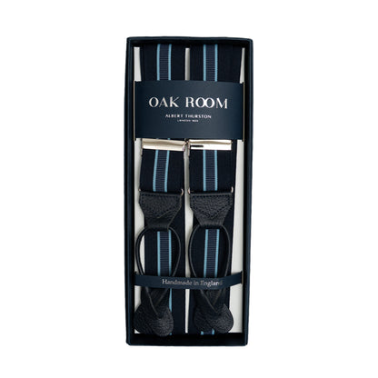 Albert Thurston | Navy & Blue Stripe Braces