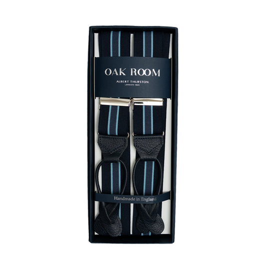 Albert Thurston | Navy & Blue Stripe Braces