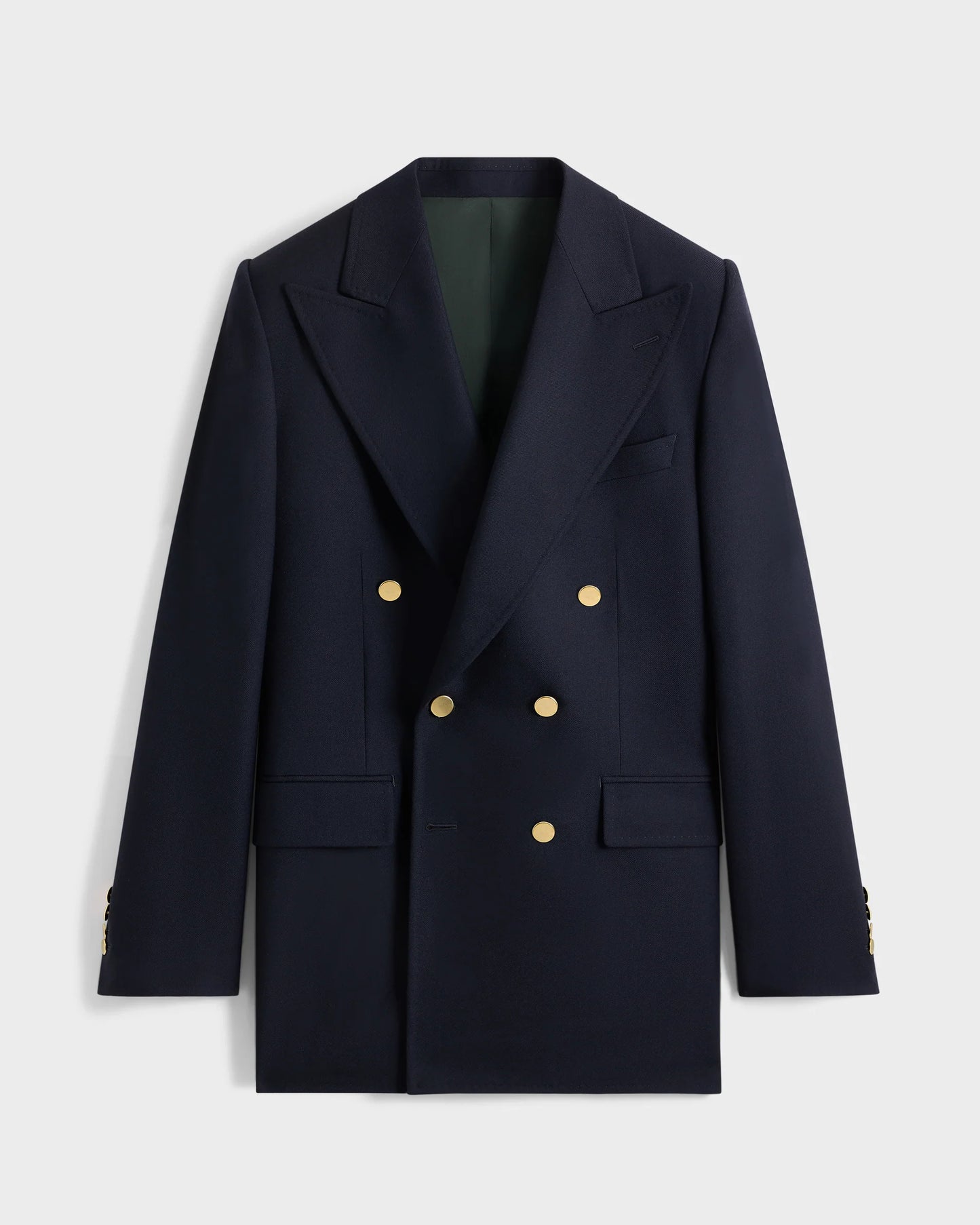 Husbands Paris | Double Breasted Jacket in Wool Twill Navy