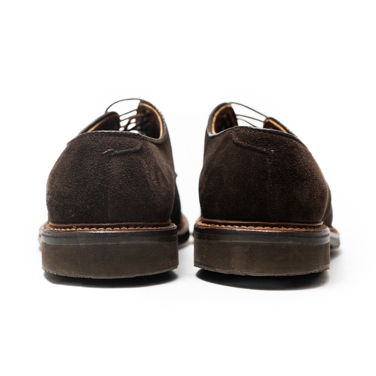 Alden | 704L Mocc Toe Blucher Dark Brown Suede