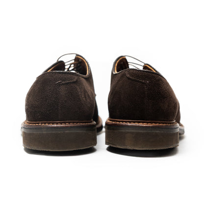 Alden | 704L Mocc Toe Blucher Dark Brown Suede