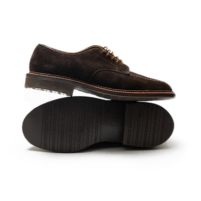 Alden | 704L Mocc Toe Blucher Dark Brown Suede