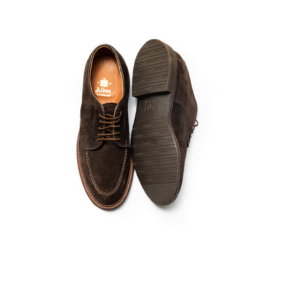 Alden | 704L Mocc Toe Blucher Dark Brown Suede