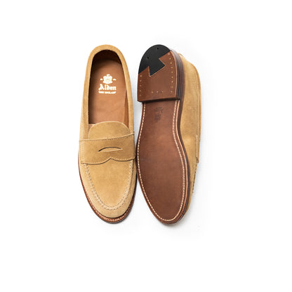Alden | 6244F Unlined LHS Penny Loafer Light Tan Suede