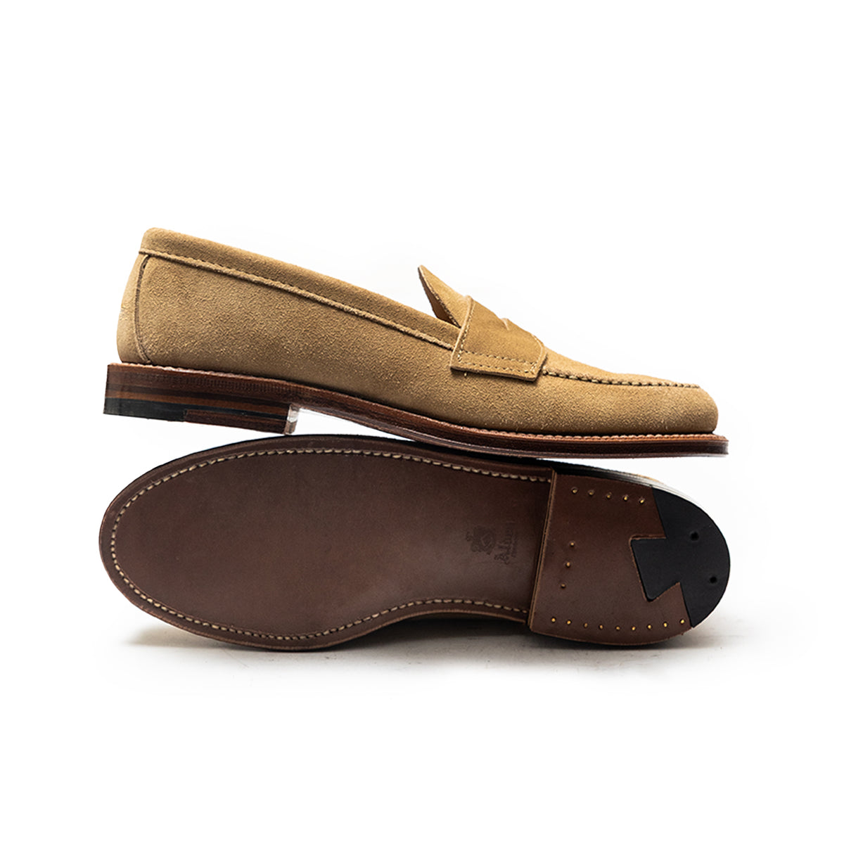 Alden | 6244F Unlined LHS Penny Loafer Light Tan Suede