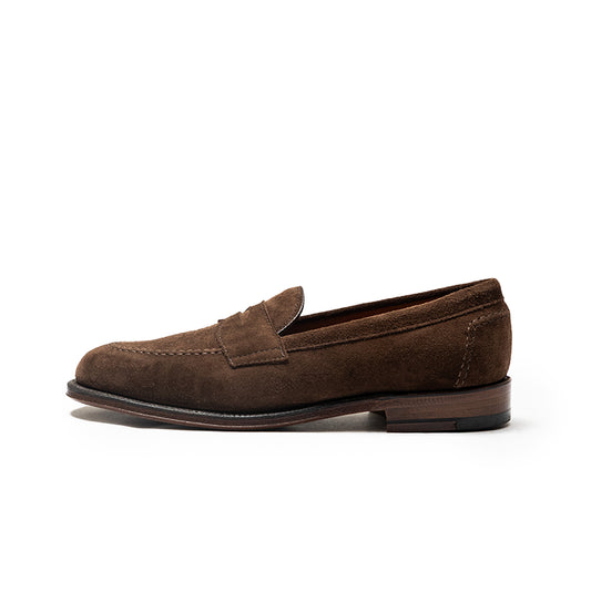 Alden | 9697F Flex Penny Loafer in Brown Suede