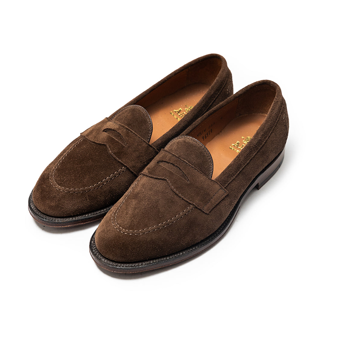 Alden | 9697F Flex Penny Loafer in Brown Suede