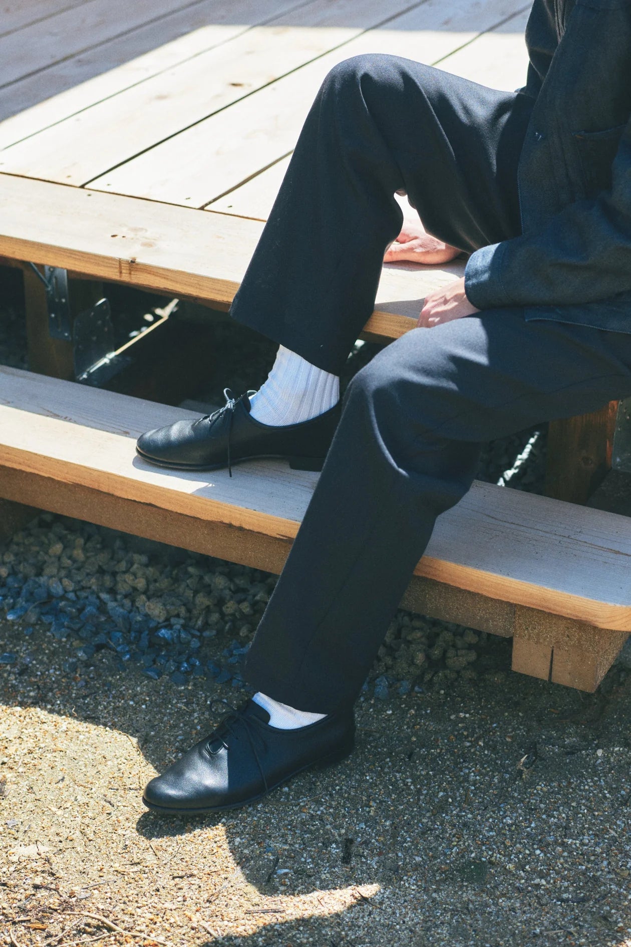Oriental Shoemaker | Fred Wholecut Jazz Shoe Soft Grain Calf Black